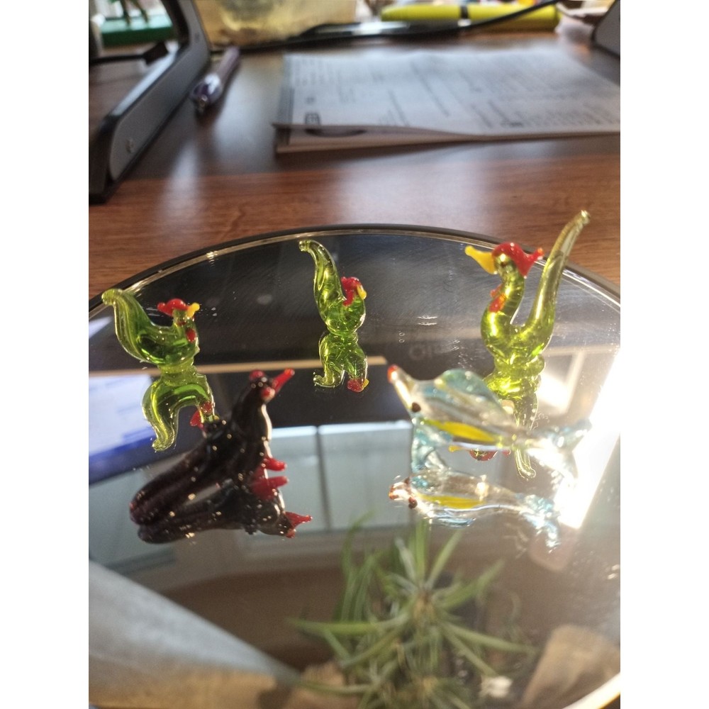 Vintage Hand blown glass mini animals